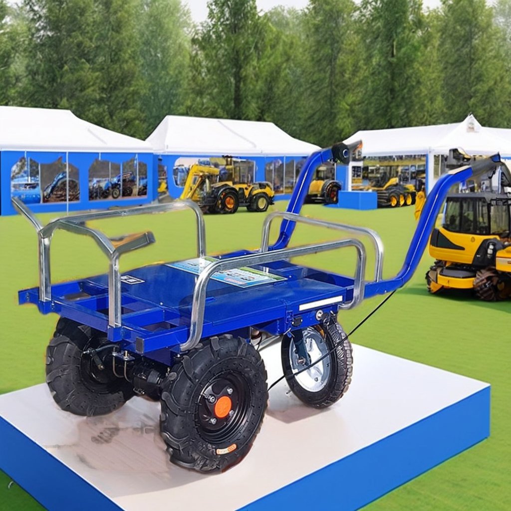 Agricultural Electrical Charging Trolley Orchard Transport Vehicle Electric Powered Cargo Dolly Portable Hand Truck Wagon Cart